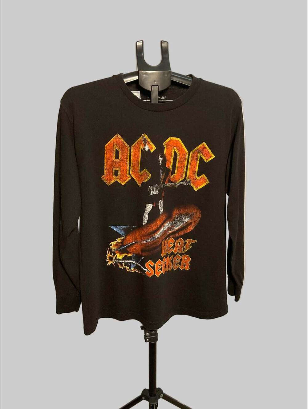 AC/DC Heat Seeker Long Sleeve Graphic Band Tee Size L Black